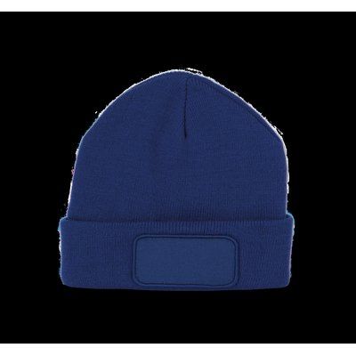 Gorro con forro polar y parche Royal Blue