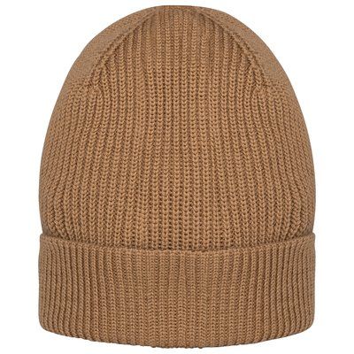 Gorro de lana merina unisex Dark camel