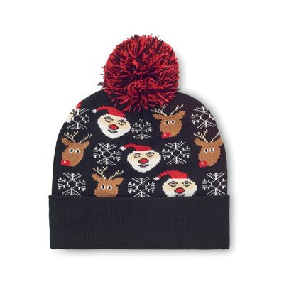 Gorro Navideño Elástico de Punto