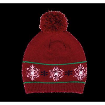 Gorro navideño con pompón Cherry Red