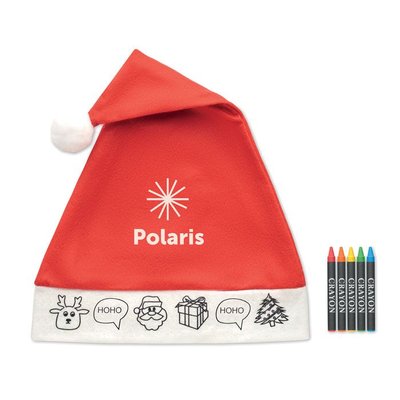 Gorro Niños Papá Noel para Colorear