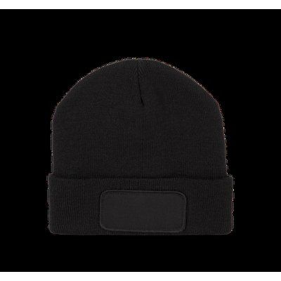 Gorro con parche y forro polar Black