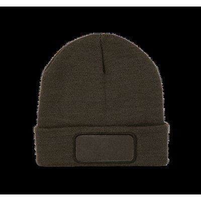 Gorro con parche y forro polar Dark Khaki