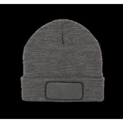 Gorro con parche y forro polar Grey Heather