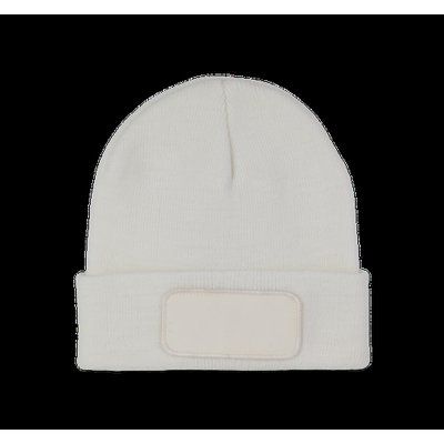 Gorro con parche y forro polar White