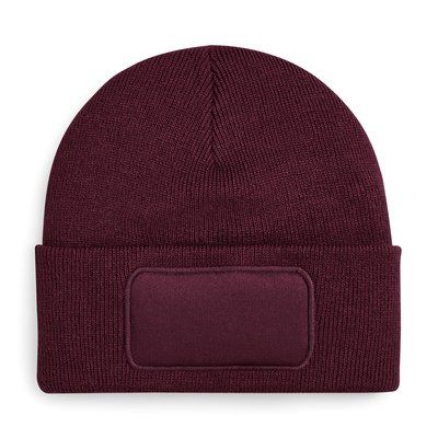 Gorro con parche frontal Burgundy