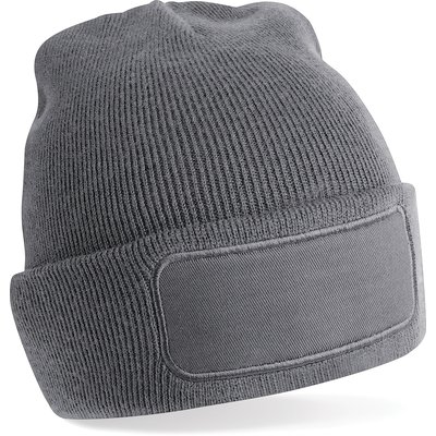 Gorro con parche frontal Gris