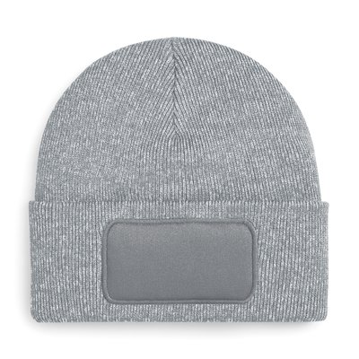 Gorro con parche frontal Gris