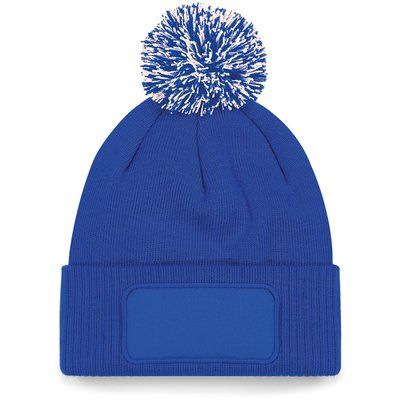 Gorro con pompón bicolor Bright Royal / Off White