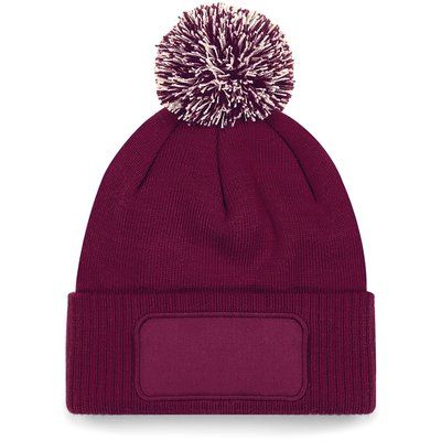 Gorro con pompón bicolor Burgundy / Off White