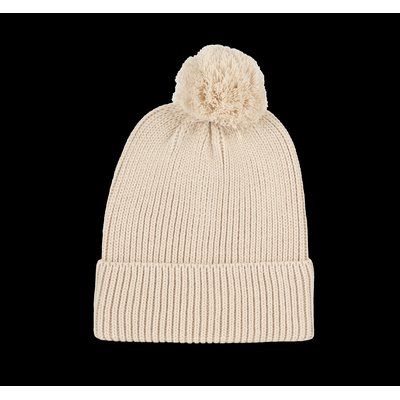 Gorro con pompón eco Light Sand