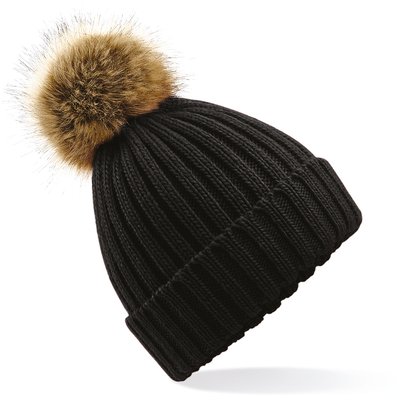 Gorro con Pompón Extraíble Negro