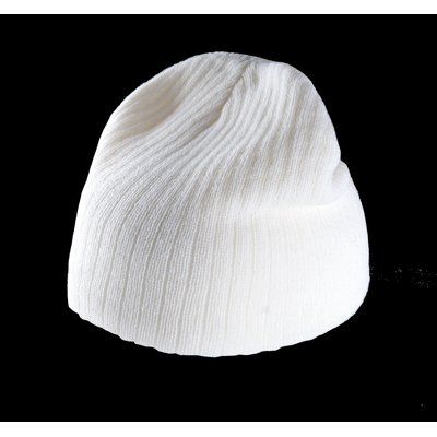 Gorro de punto acanalado 100% acrílico White