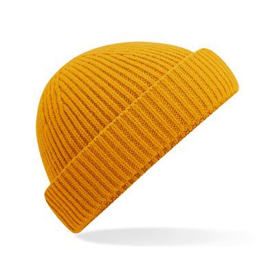 Gorro punto acanalado Mustard