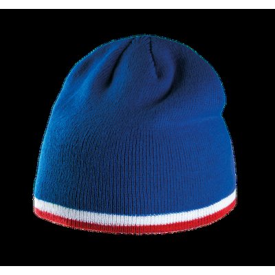 Gorro Punto tricotado Royal Blue / White / Red