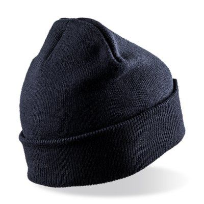 Gorro reciclado con parche de algodón Navy