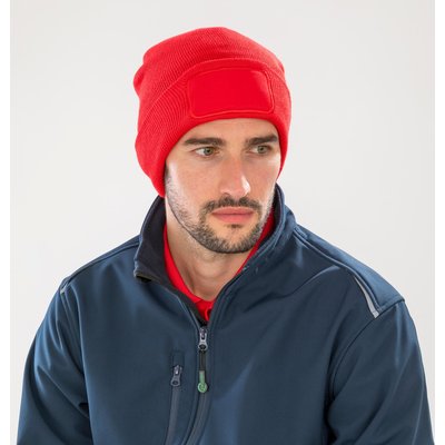 Gorro reciclado con parche de algodón