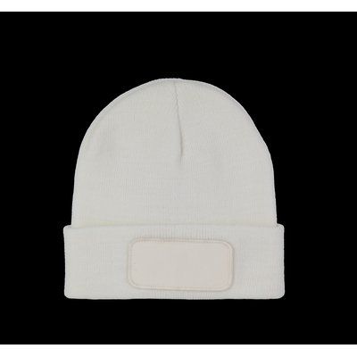 Gorro reciclado con parche White