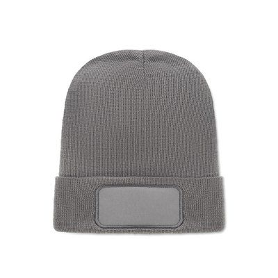 Gorro unisex de poliéster RPET Gris Piedra