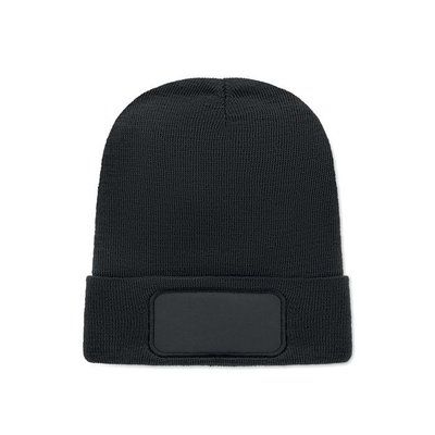 Gorro unisex de poliéster RPET Negro