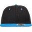 Gorra bicolor con visera plana Black / Azure