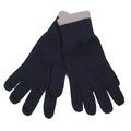 Guantes de punto compatibles con pantallas Navy / Light Grey S/M