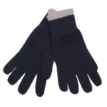 Guantes de punto compatibles con pantallas Azul / Gris L/XL