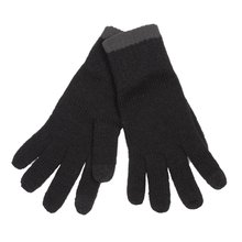 Guantes de punto compatibles con pantallas Negro / Gris L/XL