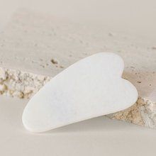 Guasha facial de piedra natural Blanco