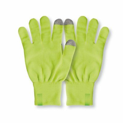 Guantes Poliéster con Dedos Táctiles Verde