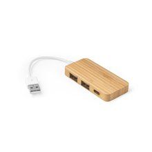 Hub Bamboo 2 USB-A y 1 USB-C Natural