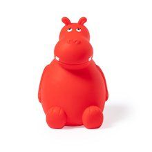 Hucha PVC de diseño hipopótamo Roj