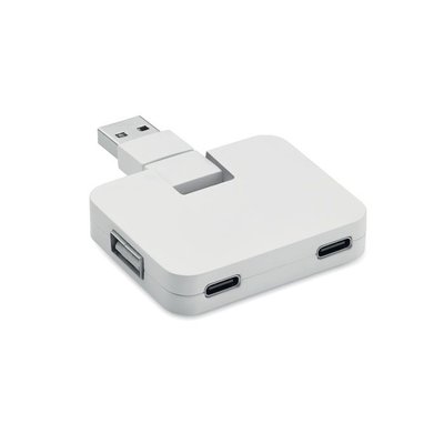 Hub 4 Puertos USB 2.0 Blanco