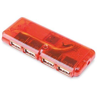 Hub Multipuertos USB Rojo