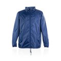 Impermeable Poliéster 210T Capucha Azul L