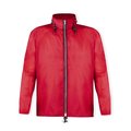 Impermeable de poliéster capucha y bajo ajustables Rojo L