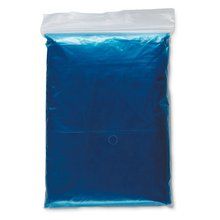 Impermeable plegable en bolsa de plástico transparente Azul