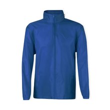 Impermeable de poliéster con capucha y bolsillos laterales Azul XL/XX