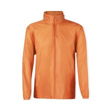 Impermeable de poliéster con capucha y bolsillos laterales Naranja XL/XX