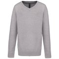 Jersey cuello de pico niños Gris 10/12 ans