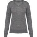 Jersey de lana merina mujer Gris M