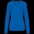 Jersey de punto cuello de pico para mujer Light Royal Blue XS