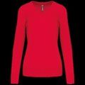 Jersey de punto cuello de pico para mujer Red XL