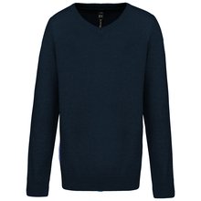 Jersey cuello de pico niños Azul 8/10 ans