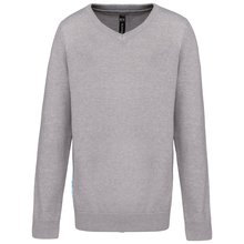 Jersey cuello de pico niños Gris 6/8 ans