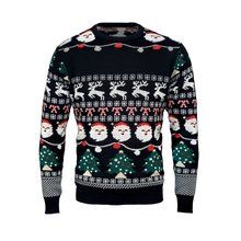 Jersey Navideño con luces LED Negro