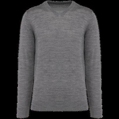 Jersey lana merina hombre Grey Heather 3XL