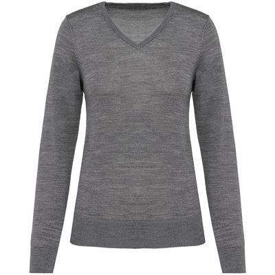 Jersey de lana merina mujer Gris M