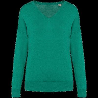 Jersey mujer cuello pico Gemstone Green XL