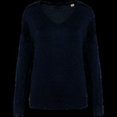 Jersey mujer cuello pico Navy Blue XS